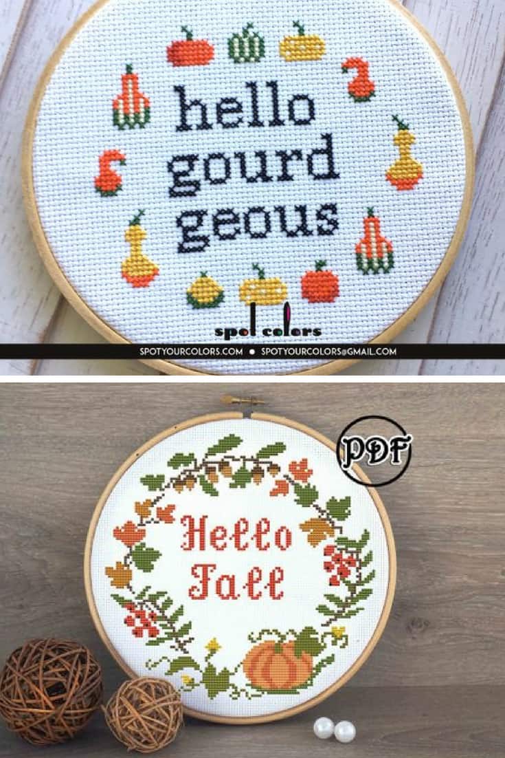 Cross Stitch Patterns for Fall