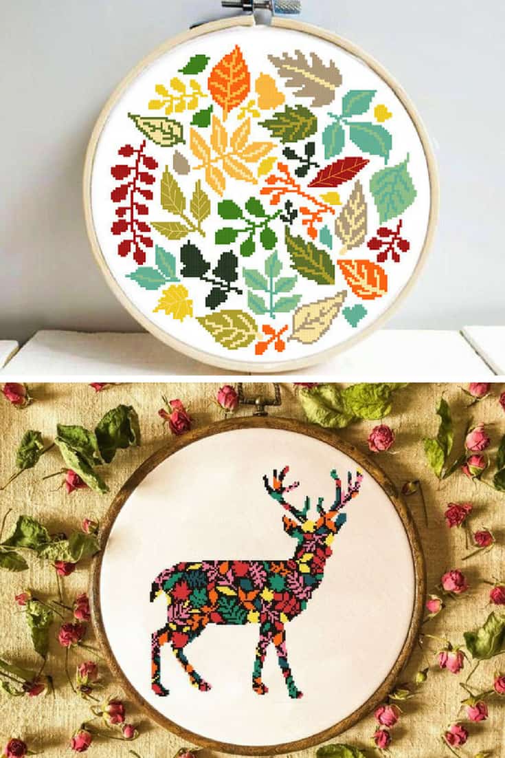 Fun Cross Stitch Patterns for Fall / Autumn