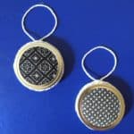 Mason Jar Lid Ornaments with Simple Embroidery