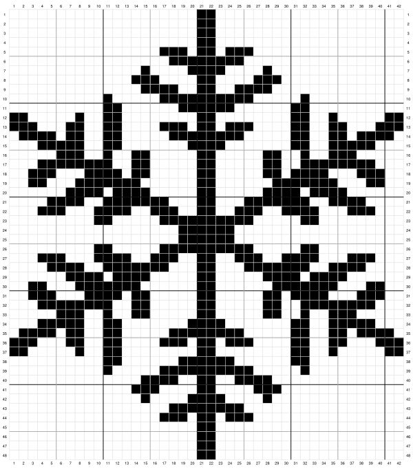 Medium Snowflake Cross Stitch Pattern