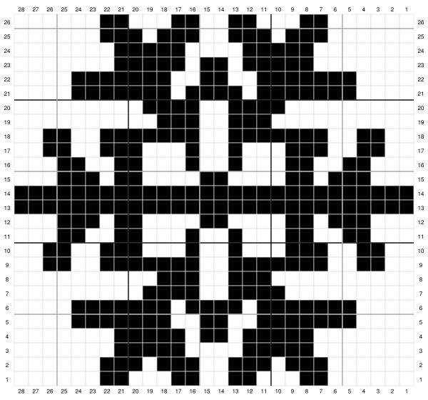Mini Snowflake Cross Stitch Pattern