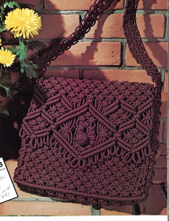 Vintage Macrame Purse Pattern from TheStarShop